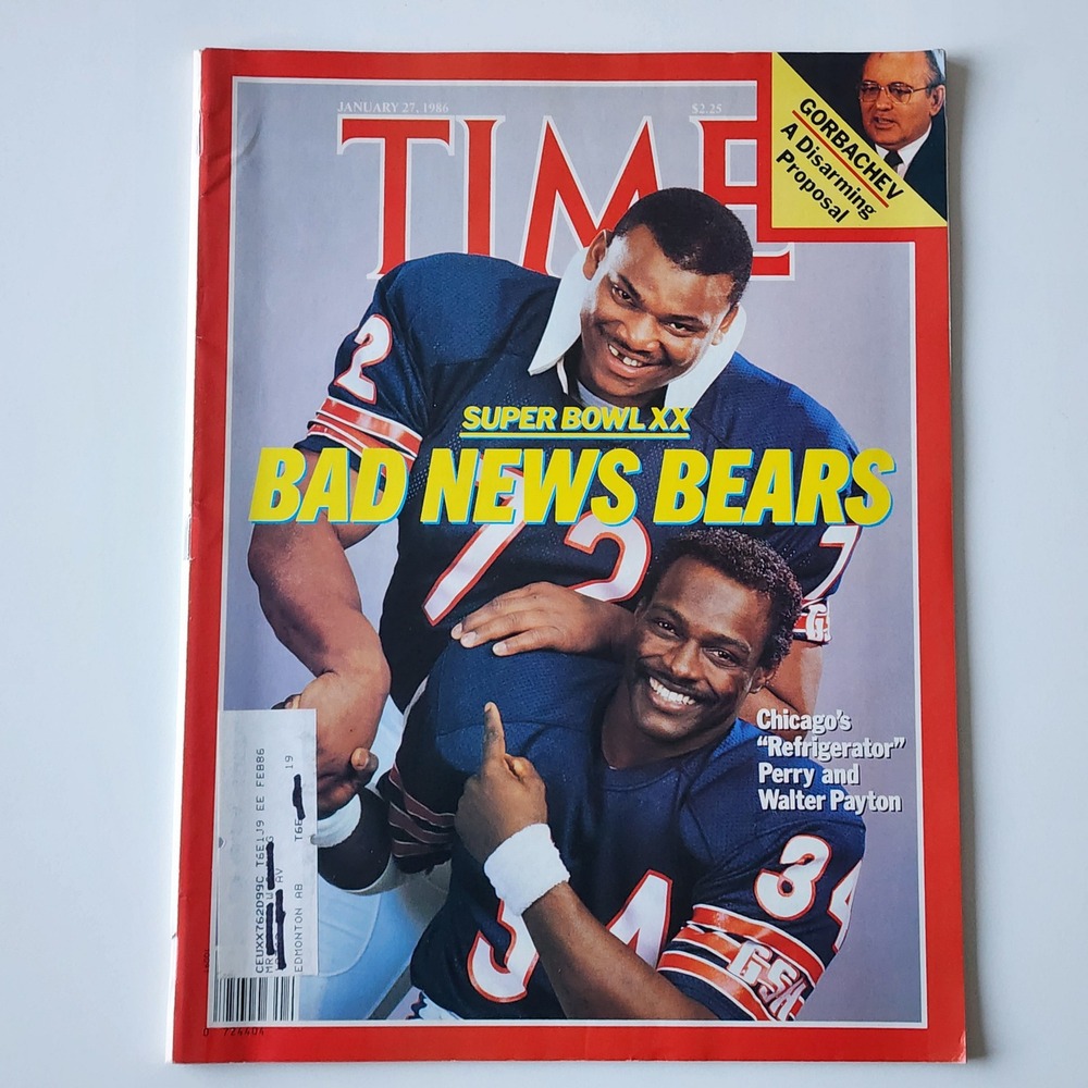 TIME Magazine January 27 1986 Chicago Bears Super Bowl XX Perry Walter Payton
